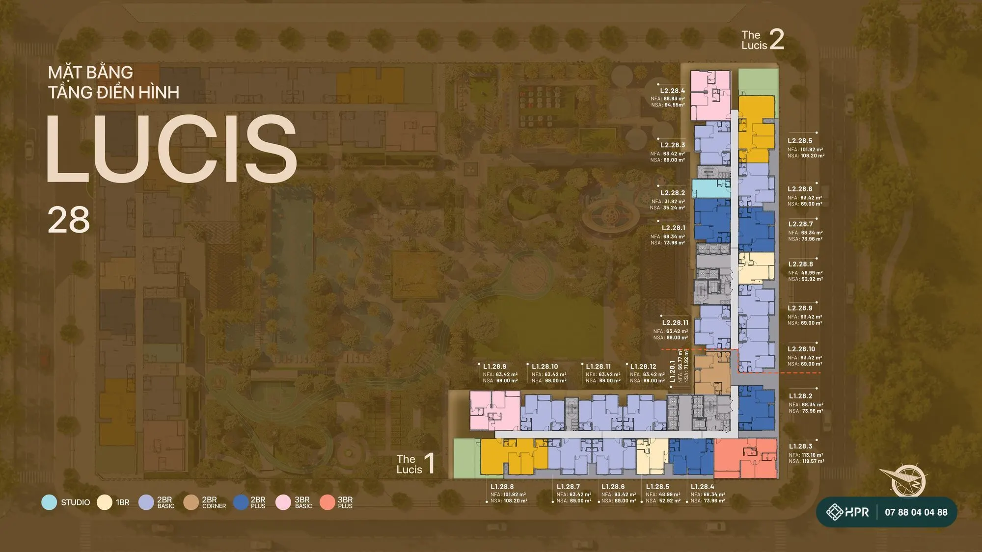 TT Genesis The Lucis棟28階の平面図