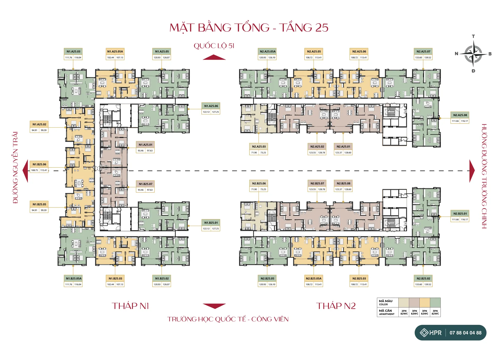 План 25-го этажа с пентхаусами Maison Grand Phú Mỹ