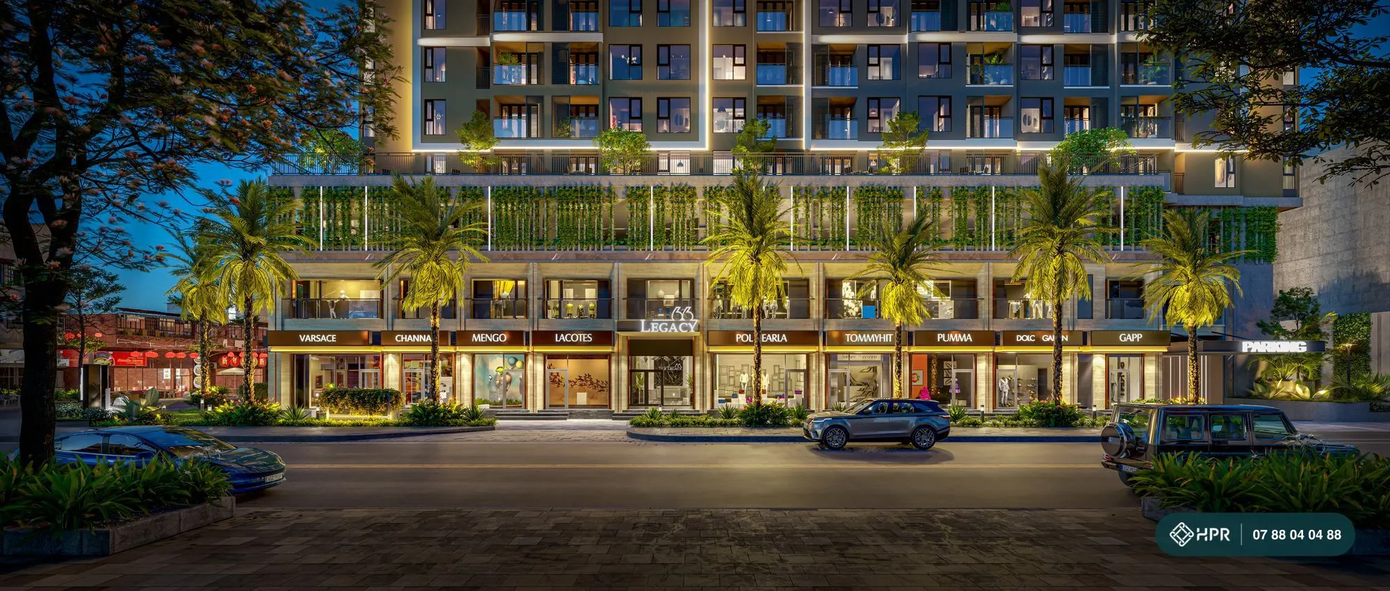 Phối cảnh khối đế thương mại Legacy 66 bên hai mặt tiền đường Tân Thành – Đỗ Ngọc Thạnh