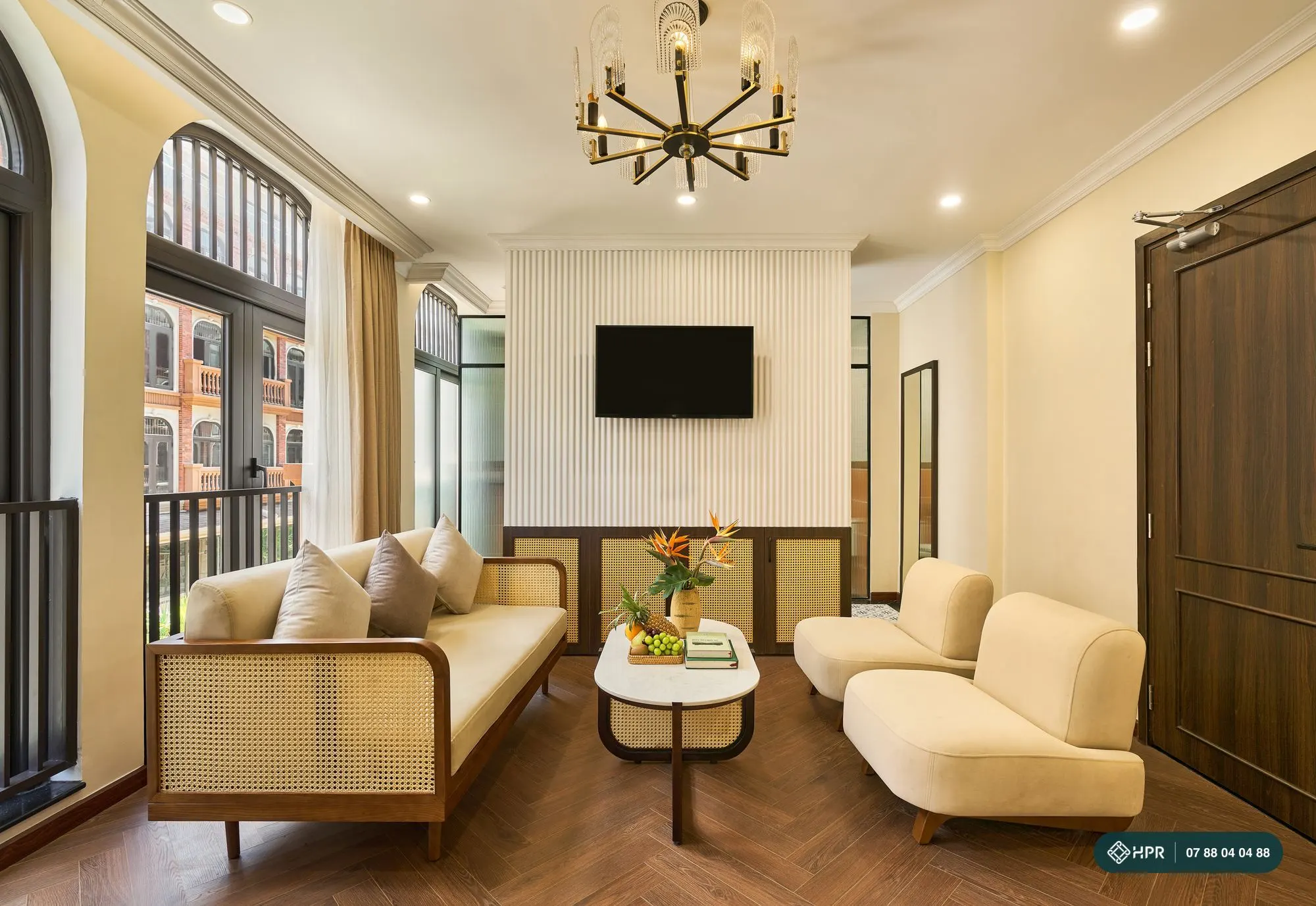 Góc tiếp khách phòng mẫu Deluxe