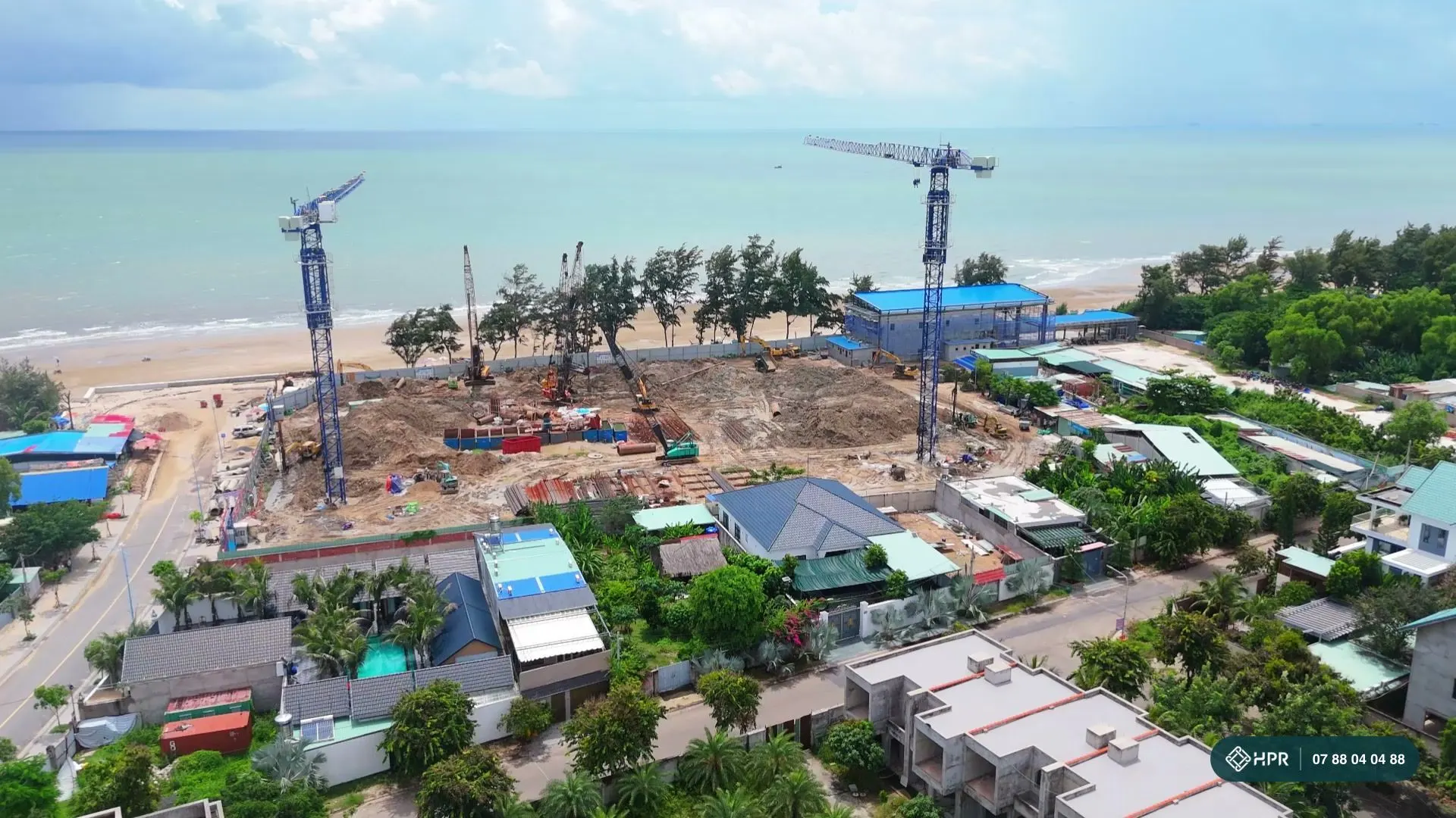 Toàn cảnh khu đất Solina Vũng Tàu giữa khu dân cư và bãi biển, tháng 10/2026